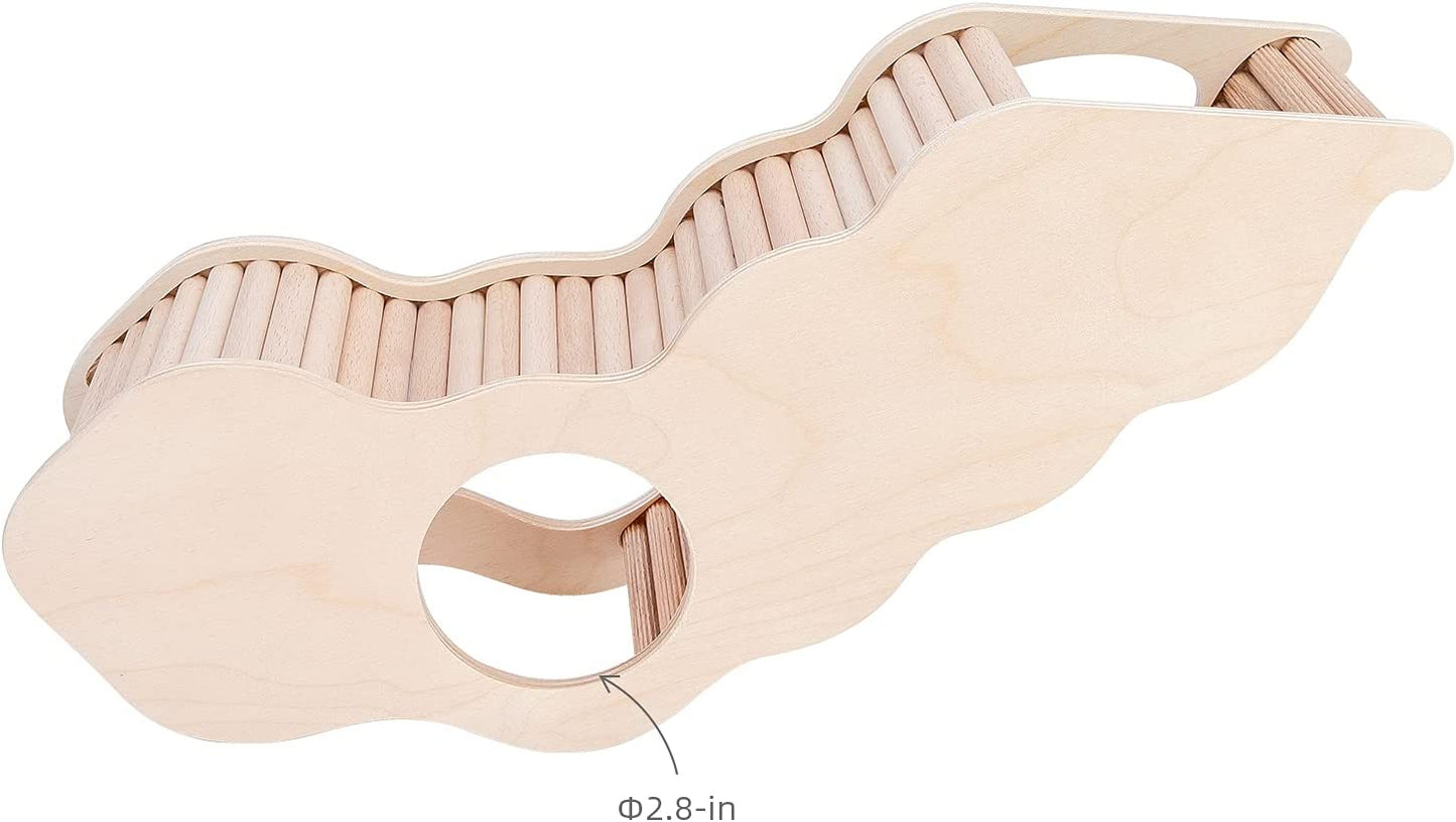 Hamster House with Climbing Ladder for Small Pets, Featuring Secret Peep Tunnel Design