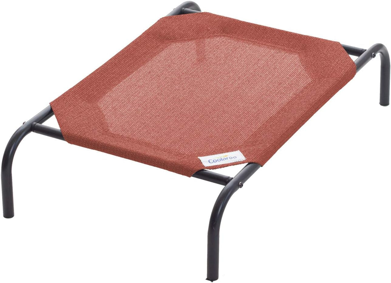 Elevated Dog Bed - Breathable Off-The-Ground Design with Cooling Fabric, Joint Relief, Moisture-Resistant Material, 100% Recyclable, Easy to Clean, Gunmetal, Medium