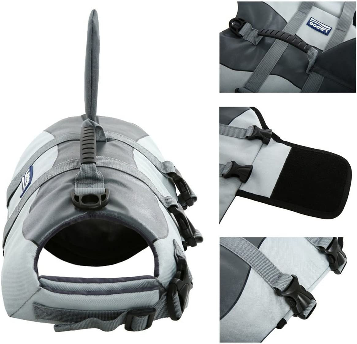 Adjustable Dog Life Jacket for Swimming - Quick-Drying,Dog Saver Vest with Safety Handle