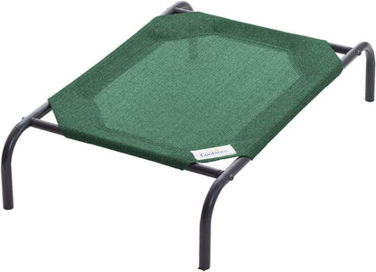 Elevated Dog Bed - Breathable Off-The-Ground Design with Cooling Fabric, Joint Relief, Moisture-Resistant Material, 100% Recyclable, Easy to Clean, Gunmetal, Medium