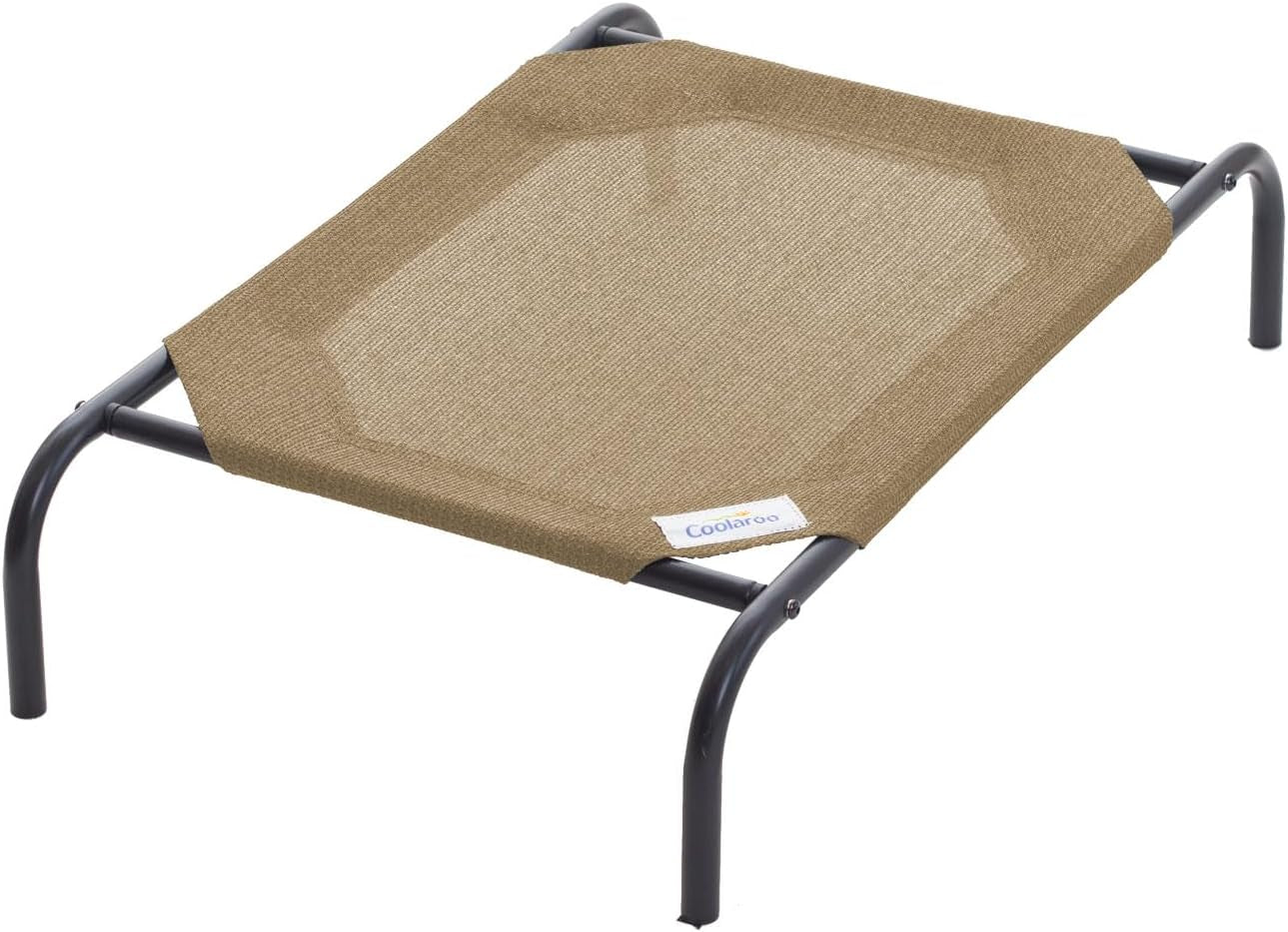 Elevated Dog Bed - Breathable Off-The-Ground Design with Cooling Fabric, Joint Relief, Moisture-Resistant Material, 100% Recyclable, Easy to Clean, Gunmetal, Medium
