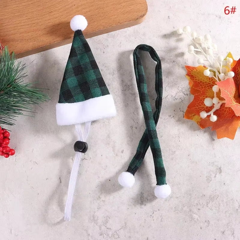 Hamster Christmas Halloween Costume Guinea Pig Small Pet Hat Scarf Headwear Pet Outfits for Chinchilla Rabbit Bunny Accessories