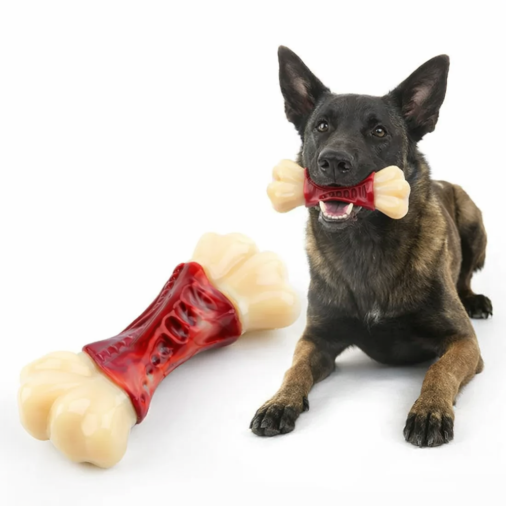 Tough Nylon Bone Dog Toy for Aggressive Chewers (Large Dogs) Durable • Teeth-Cleaning • Built for Power Chewers