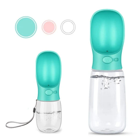 Luxe Portable Pet Water Bottle with Smart Drinking Bowl – Spill-Free Hydration for Dogs & Cats (350–550 ml)