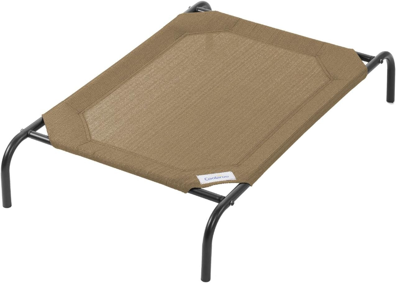 Elevated Dog Bed - Breathable Off-The-Ground Design with Cooling Fabric, Joint Relief, Moisture-Resistant Material, 100% Recyclable, Easy to Clean, Gunmetal, Medium