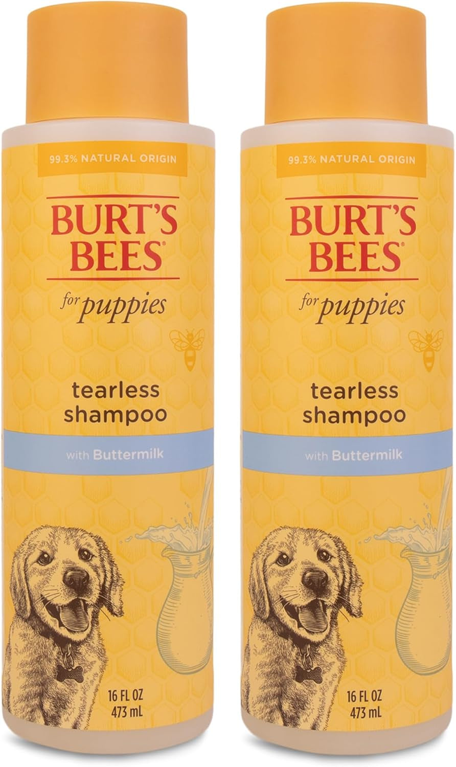 Tearless Puppy Shampoo with Buttermilk, 95% Natural Ingredients, Gentle Tear-Free Formula for Puppies, 32 Oz