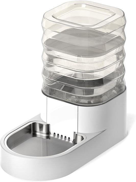 Gravity 4.5L Automatic Stainless Steel Pet Water Dispenser - BPA-Free Self-Filling Water Bowl for Dogs and Cats