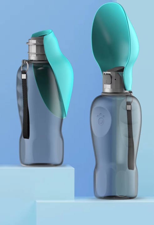 800ml Portable Dog Water Bottle – Travel Hydration with Foldable Bowl Spacious • Stylish • Adventure-Ready for Big & Small Dogs